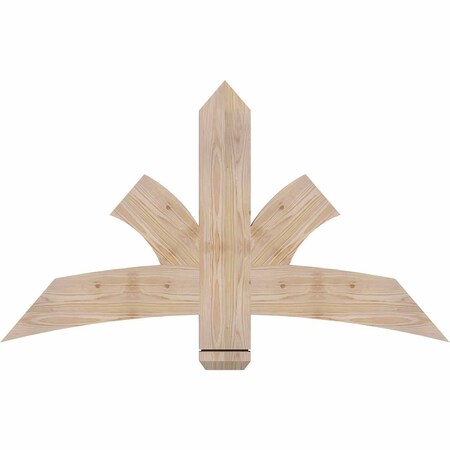 Ekena Millwork Davenport Smooth Timber Gable Bracket, Douglas Fir, 48"W x 28"H x 1 1/2"D x 5 1/2"F, 14/12 Pitch GBW048X28X0206DAV00SDF